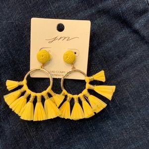 Yellow Tassel earrings